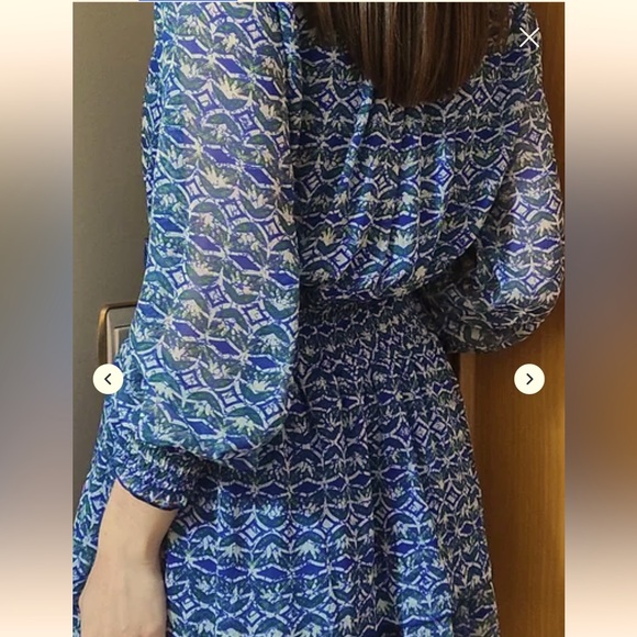 NEW ZARA Blue Short Dress Size S - Picture 2 of 13